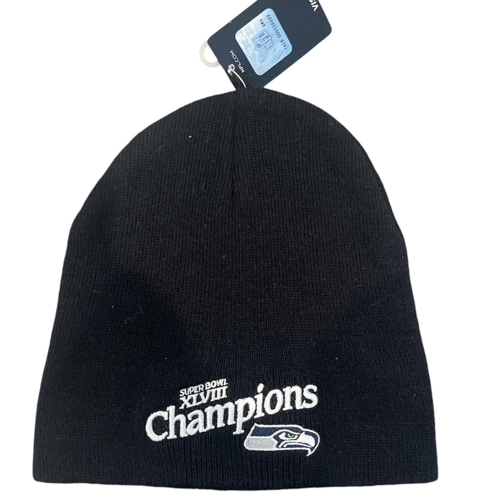 NWT-Authentic Seattle Seahawks NFL Super Bowl XLVIII Champions Knit Hat Beanie